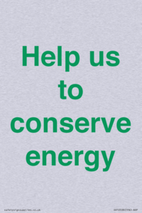 Help us to conserve energy 